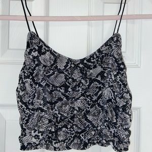Cute snakeskin top with thin straps